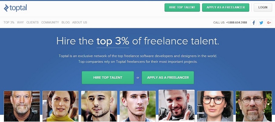 toptal - freelancing site for software people