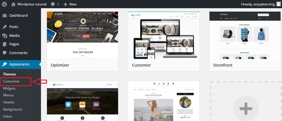 wordpress theme customize