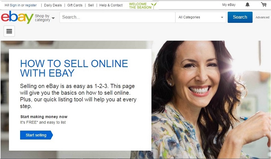 ebay for selling item online