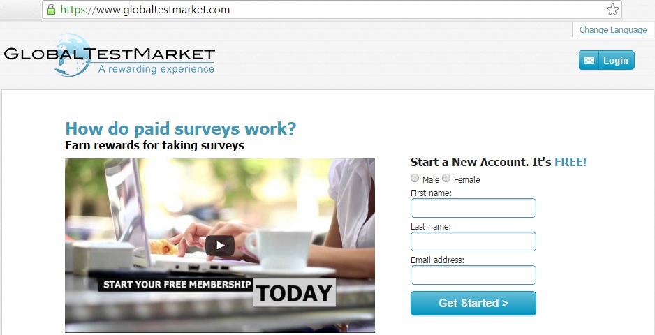 globaltestmarket online survey website