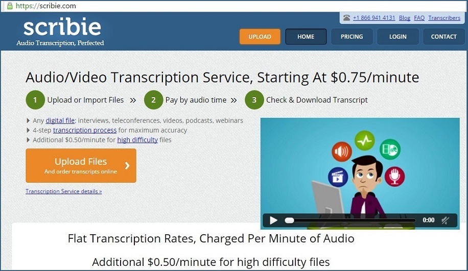 scribie online earning by transcription