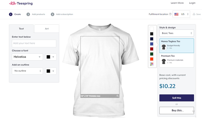 teespring for india