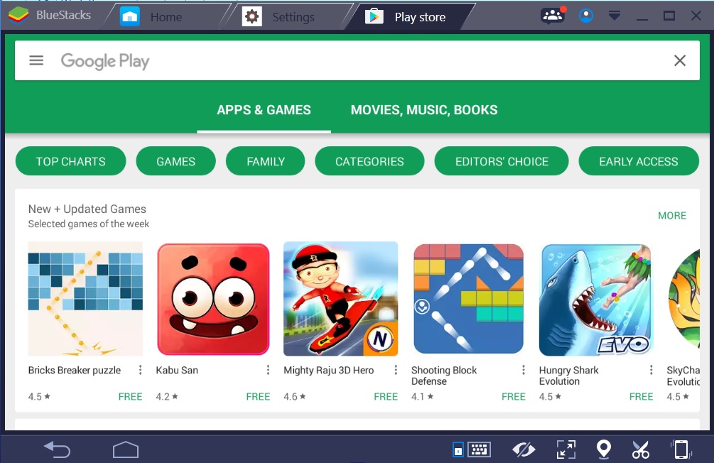 play store bluestacks